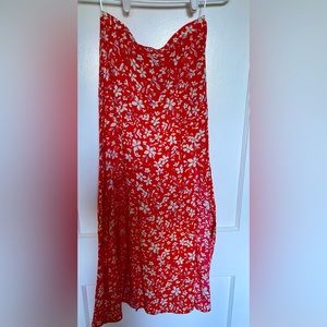 Top Shop red skirt
